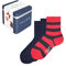 FALKE Unisex Kinder Socken Happy Triple Pack Giftbox K So Baumwolle gemustert 3 Paar, Mehrfarbig Blue Red Mix 0019, 31-34
