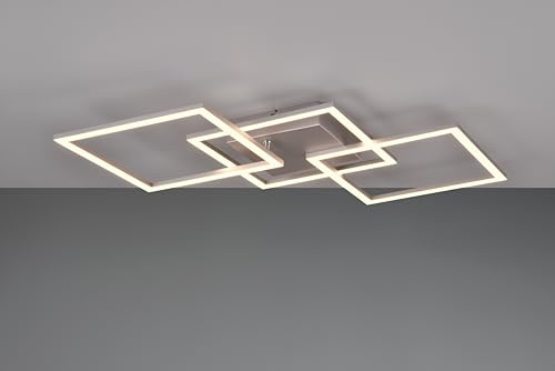 lightling LED Deckenlampe Travis, schwenkbar, Wand- und Deckenmontage, 3000 Kelvin, Höhe 7 cm, Breite 74 cm, Metall, titanfarbig