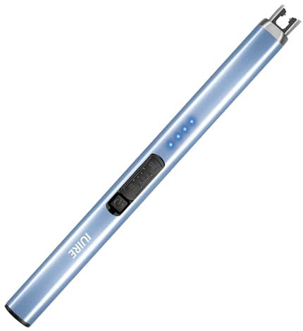 IUIRE Electric Lighter Windproof Flameless Arc Type C Candle Lighters Plasma Rechargeable for Candle BBQ Camping (1 Pack - Blue)