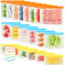 20 Pack Reusable Food Storage Bags 3 Sizes Reusable Freezer Bags Silicone Zip Lock Pouches Eco-Friendly Liquid Leakproof Clear With 2 Food Stickers for Keeping Sandwich Vegetables Fruit Grains Fresh