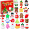 Chennyfun Mochi Squishy Adventskalender 2024, 24 Tage Weihnachts Countdown Kalender, 24 Stück Verschiedenen niedlichen Tieren, Squeeze Spielzeug, Mini Squishy Kawaii Set für Kinder und Erwachsene