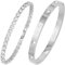 MILAKOO Bracelet Tennis Set pour Femme Bracelet Zirconia Bracelet Acier Titane Set 17cm Bracelets Amitié Argent