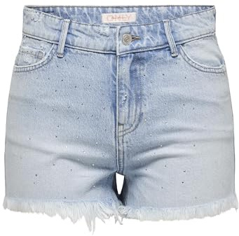 ONLY ONLPACY HW Rhinestone DNM SHORTS AZ - L