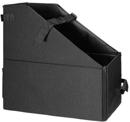 Amagogo Aufbewahrungsbox für Klappfahrräder, Transporttasche für Fahrräder, robuste, staubdichte Reisetasche für Fahrräder im Freien für Auto- und, Schwarz, 2 Riemen