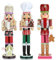 Namalu Set of 3 Christmas Nutcracker 14-15 Inch Wooden Gingerbread Man Chef Nutcracker Figures for House Holiday Party Shelve Desktop Table Christmas Decorations Handmade Collectible Xmas Gifts