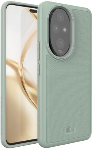 TUDIA DualShield Grip progettata per Cover Honor 200 Pro (2024), [MergeGrip] Custodia protettiva a doppio strato di grado militare antiurto sottile resistente (Giglio Verde)