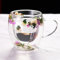Richaa Getrocknete Blumen Doppelwandige Gläser 250ml Latte Macchiato Gläser Cappuccino Tassen Kaffeetassen Mug Geschenk Weihnachten Coffee Glasses