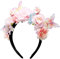 HENGBIRD Haarreif Dirndl Blumen, Haarschmuck Blumen Haarkranz Stirnband Accessoires Haarband Blumen Haarreif Oktoberfest Damen mit Blüten Schmetterling für Hochzeit, Karneval, Geburtstag, Party