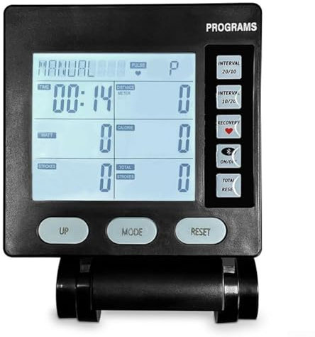Oniissy Rowing Machine Display Stationary Bike Meter,Exercise Meter With Smart App Connectivity, Rowing Machines LCD Display Counter Monitor Speedometer(01)