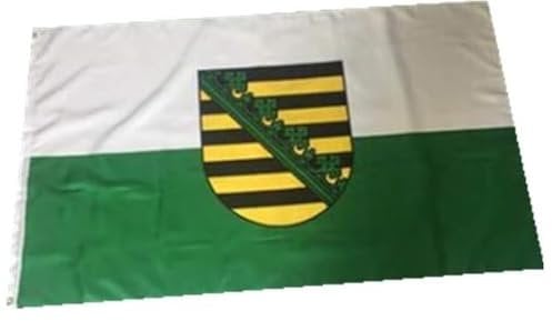 Stormflag Deutsche Sachsen Flagge 60x90cm Flagge Sachsen NEU 2x3ft Polyester 90g mit Ösen mit Doppelnadel genäht.