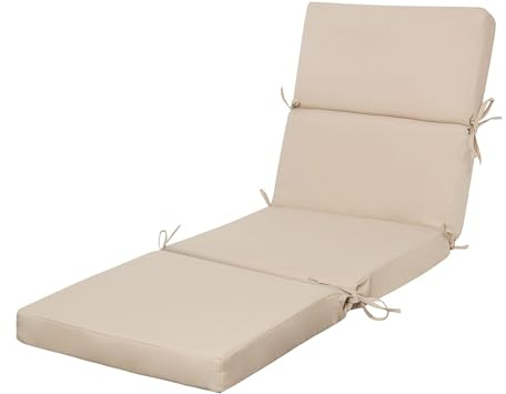 Maphissus Solides Outdoor-Lounge-Sitzkissen, 7,6 cm, 188 x 57,1 cm, wetterbeständig, Olefin-Chaiselonge-Kissen für Pool-Gaden-Möbel