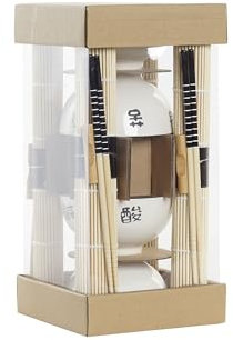 SUSHI SET 16 BAMBU GRES 14,5X14,5X31 NEGRO