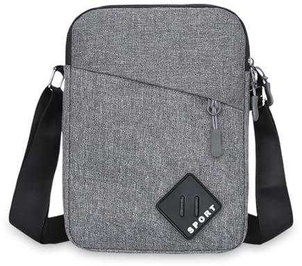 Aucuu Umhängetasche Schultertasche Messenger Bag, Umhängetasche Klein Herren, Oxford Herren Tasche, Herrentasche Zum Umhängen, Handy Schultertasche, Crossbody Handytasche für Arbeit Reise Alltagsleben
