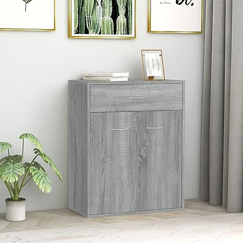 Myheimly Sideboard Artisan-Eiche 60x30x75 cm Holzwerkstoff, Schrank, Highboard, Home Organizer, Lagerschrank, Beistellschrank, Wohnzimmerschrank Grau Sonoma