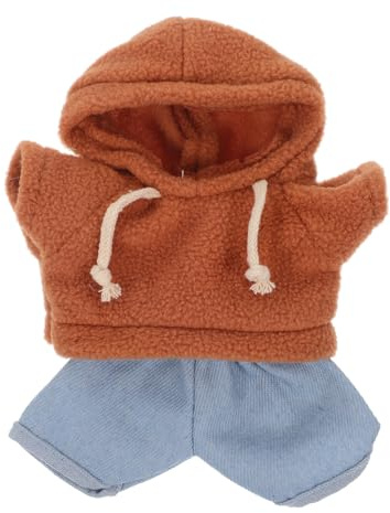 DIYEAH Puppenkleidung Set Mit Hoodie Und Jeans Für 20Cm Plüschpuppen Weiches Und Bequemes Outfit Für Bären Und Stofftiere