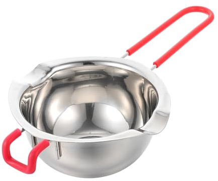 Warmhm Edelstahl Schmelztopf Mit Hitzeschutzgriff Anti-hot Schmelzschale Für Schokolade Butter Und Käse Kompakter Wasserbad-topf Zum Backen Und Schokofondue Hitzebeständig Und Gleichmäßig