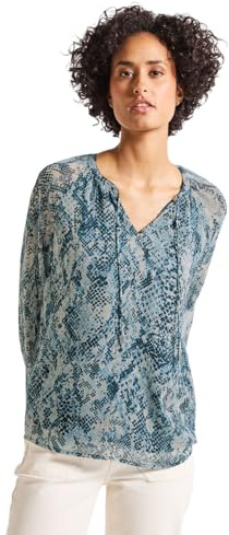 Street One Damen Chiffon Snake Print Bluse