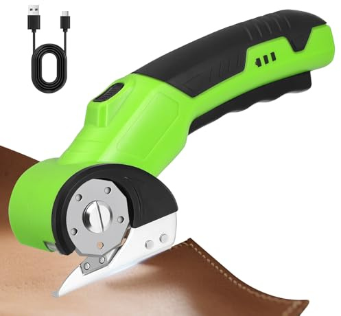 Elektrische Schere, Kartonschneider Schnurlose, 4V Elektrische Schneidemaschine Kabellose Elektrische Elektrischer Kistenschneider für Papier, Pappe, Teppich, Leder, Filz