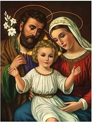 TsoLay DIY Embroidery Round Resin Home Wall Decor 30X40cm,Jesus