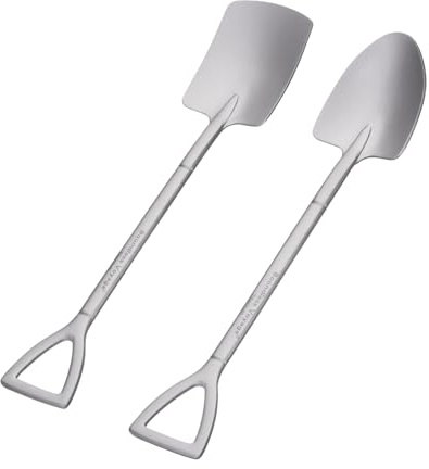 Boundless Voyage Cucchiaio a forma di pala in titanio Demitasse Espresso Mini cucchiaini da caffè, 6,1 pollici piccole stoviglie per dessert, tè, antipasti, forniture per feste ti1131t