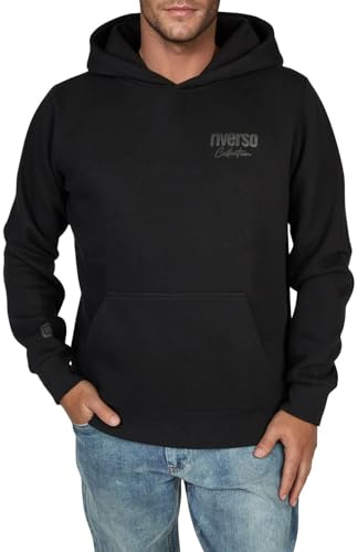 riverso Hoodie Herren mit Druck RIVScott Regular Fit Kapuzenpullover | Pullover Schwarz Weiß Grün Beige Grau S M L XL XXL 3XL 4XL 5XL
