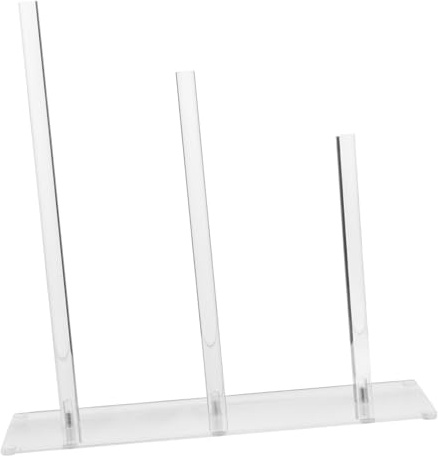 WEKADRIN Stufiger Klarer Acryl Haarschmuck Organizer mit Scrunchie Halter für Teenager Transparenter Haarband Aufbewahrungsständer Platzsparend Einfach Montierbar für Frauen