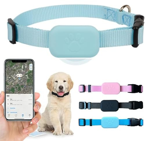 Dog GPS Tracker Cat Tracker, Waterproof Tracker for Pet,Compatible with iOS/Android, Long Life Battery Location Tracking Collar, Works Worldwide with Any Collar, No Other Fees(Blue)