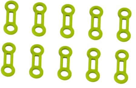 harayaa 10 Belay Rigging Ropes Stopper Climbing Carabiner Ropes Locking Rings Tool, Keeper Retainer Rappel Abseil Positioning Gears, Green