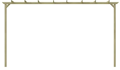 Generico Pergola da Giardino Legno di Pino Impregnato 360x200x60 cm,Verde,28.4kg,44924