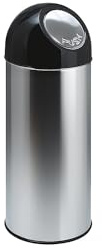 Chabrias Stainless Steel Kitchen Bin - Hygienic, Easy to Use, 55L Capacity, Push Top Lid, (Stainless Steel, 55 Litre)