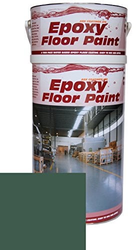 Epoxy Resin Floor Paint by Ask Coatings. for Garage, Industrial and Domestic. 5L (Green)