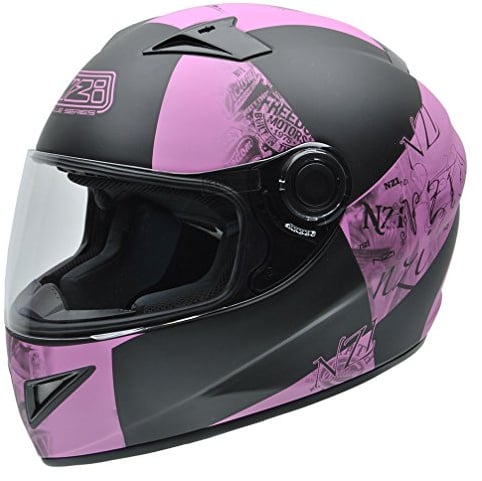 NZI Must Motorradhelm, Mehrfarbig, Schwarz/Pink, 60-61