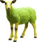 Kare Design Deko Figur Sheep, Grün, Deko Objekt, Schaf Motiv, Dekorationsfigur, Skulptur, Statue, Wohnzimmer, 60x21x49cm (H/B/T)