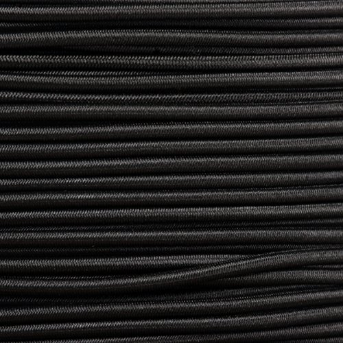 Kahage 2m Gummikordel - Hutgummi - Rundgummi, hochwertig, extra-stark in 2mm, schwarz
