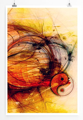 Yin und Yang - modernes abstraktes Bild Sinus Art - Bilder, Poster und Kunstdrucke