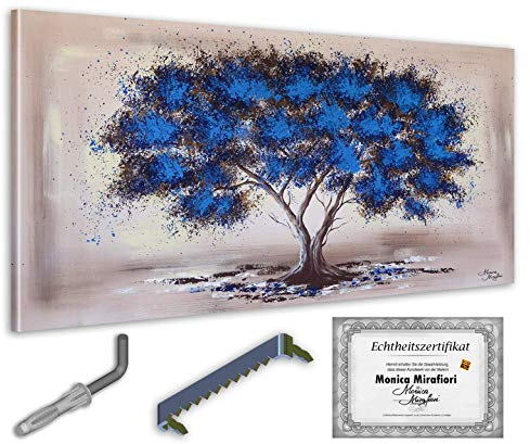 Monica Mirafiori I 100% HANDGEMALT I Gemälde Tree 140x70cm | Gemälde Handgemalt | Acrylgemälde | Sehr Großes Acrylbild I Moderne Kunst I Kunstbilder