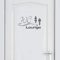 INDIGOS UG Wandtattoo - Wandaufkleber - Tür- Wandtattoo WC Lounge - 30cm x 17cm dunkelgrau - Dekoration Küche Wohnzimmer Wand