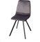 invicta INTERIOR Retro Stuhl Amsterdam Chair dunkelgrau Samt Designklassiker Esszimmerstuhl Küchenstuhl