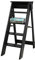 Haushaltsleiter Tritthocker Klappstufen mit 5 Stufen, Trittleiter aus Holz, Leiterstuhl Hockerleiter Erwachsene, Treppenstuhl klappbar für Zuhause Dachboden Workzone Camping Schwarz ( Color : Black )
