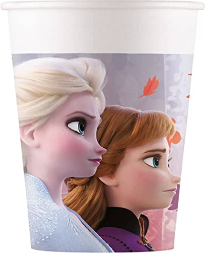Procos- Folat Tazas de Papel Frozen 2 200ml-8 Piezas, Multicolor, 8 unidad (paquete de 1) (93465P)
