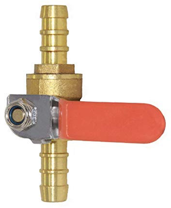 Joywayus Messing Absperrkugelhahn 1/2 Zoll Widerhaken x Widerhaken 2-Wege Schlauch Kugelhahn Fitting