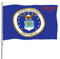 Air Force Wappen Emblem Flagge 7,6 x 12,7 cm Outdoor doppelseitig - US Wappen Militär USAF Flaggen Heavy Duty 3-lagig Flagge Banner mit 2 Ösen für draußen und drinnen