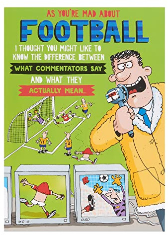 UK Greetings Geburtstagskarte für Ihn/Mann/Freund mit Umschlag – Fußball-Design