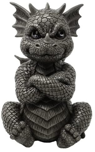 MystiCalls by Mayer Chess Gartenfigur Gartendrache - Modell Bockig - Fantasy Figur Deko Drache süß