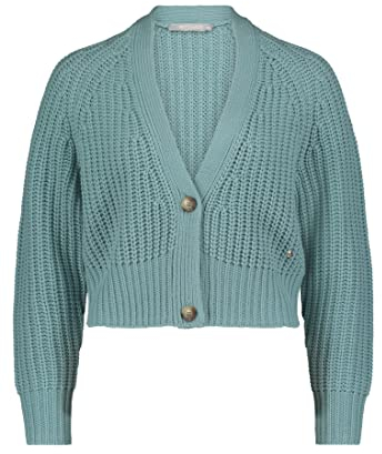 Betty & Co Damen Strick-Cardigan mit V-Ausschnitt Mineral Blue,40