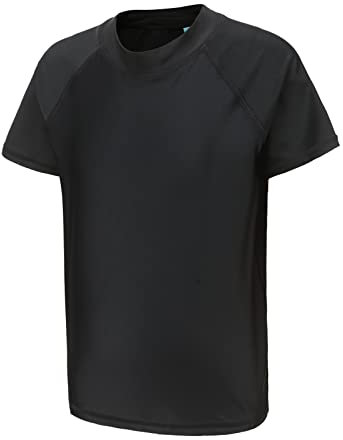 Aisyee t Shirt Anti UV Enfant à Manches Courtes Maillot de Bain à séchage Rapide Garcon 15-16 Ans