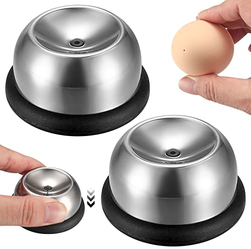 Lot de 2 piques à œufs en acier inoxydable et plastique - Pique-œufs pour œufs crus - Gadget pratique pour piquer les œufs