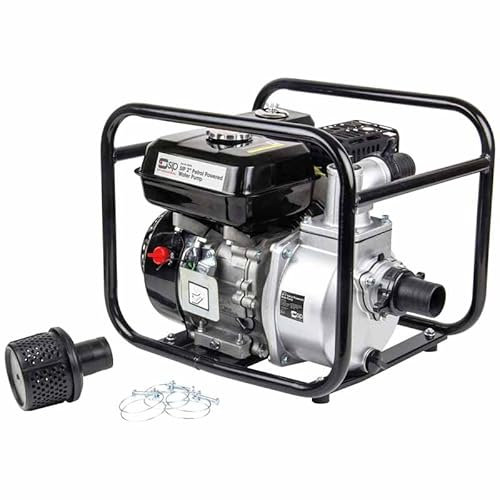 SIP 2 Petrol Water Pump, 7hp 4-Stroke Engine, 550L/min Flow Rate 30m Pumping Head & 7m Suction Head