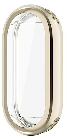 WIIKAI Hülle mit TPU Kompatibel mit Xiaomi Mi Band 8 Rundum Schutzhülle Schutz Case.(Gold)