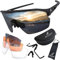 BIGWAVE Sportbrille aus bruchsicherem Grilamid TR90 – mit 3 superentspiegelten Wechselgläsern - Schnelle Brille im Shield-Design mit UV400 Anti-Beschlags-Beschichtung für Damen und Herren.